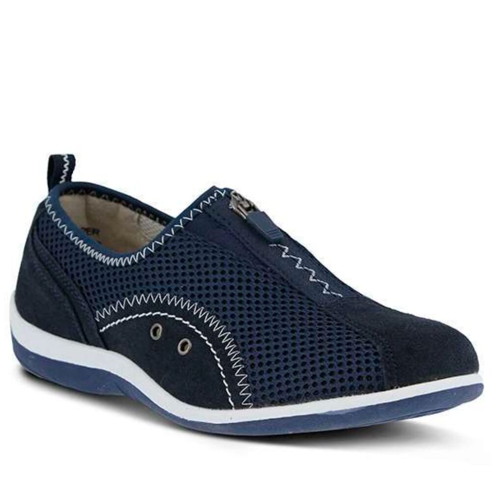 Spring Step Wide Navy Sneaker